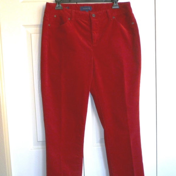 TALBOT'S - Heritage/Mini Corduroy Deep Red Jeans - Picture 1 of 8